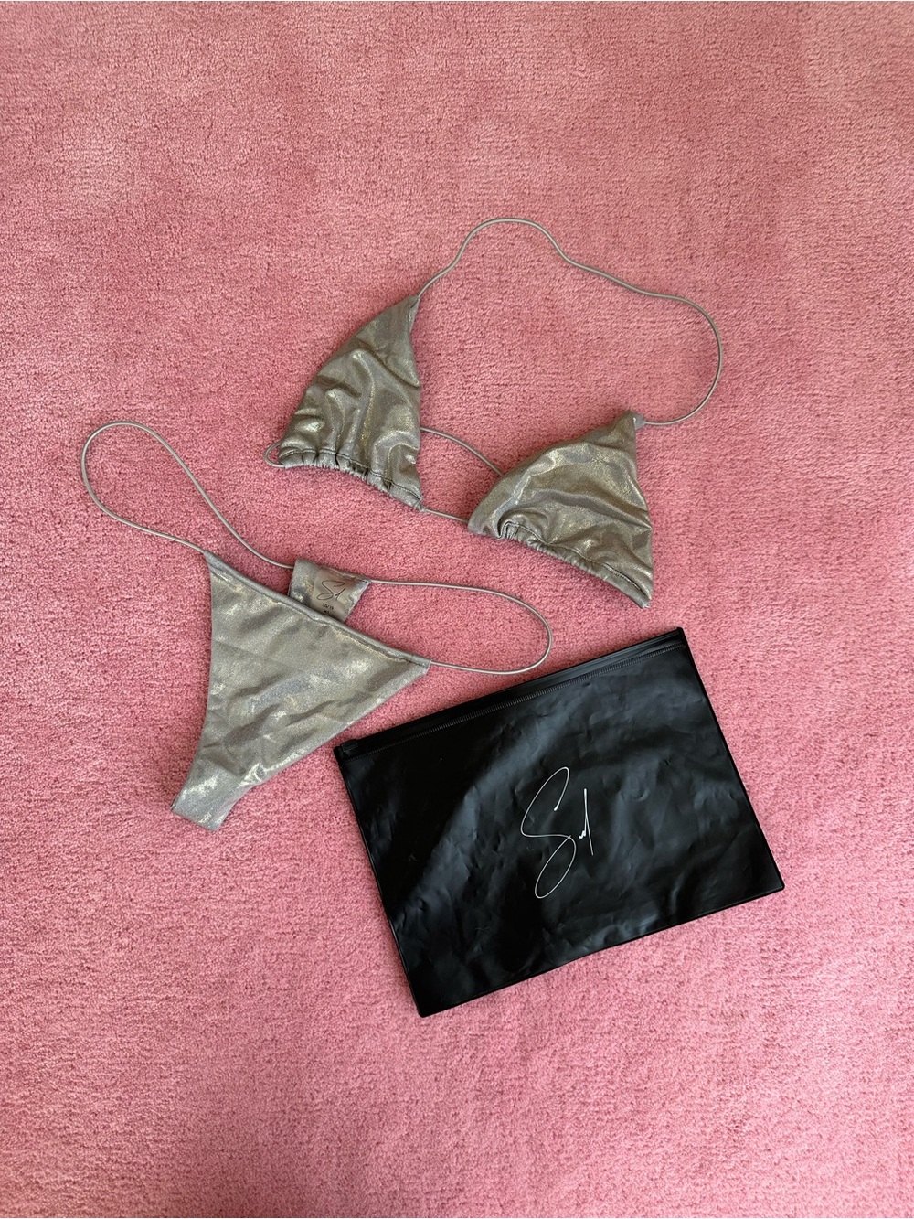 Sel Doval Mettalic silver bikini
